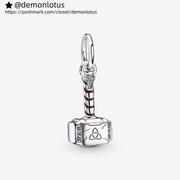 Pandora Marvel The Avengers Thor's Hammer Dangle Charm - Picture 1 of 5